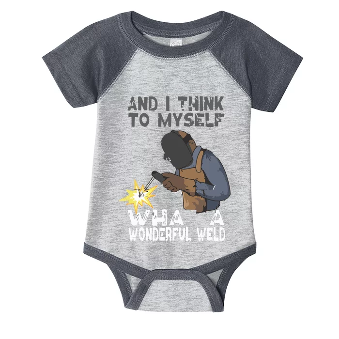 And I Think To Myself What A Wonderful Weld Welder Welding Infant Baby Jersey Bodysuit