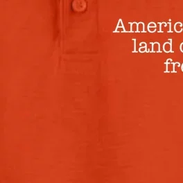 America Is The Land Of The Free Gift Dry Zone Grid Performance Polo