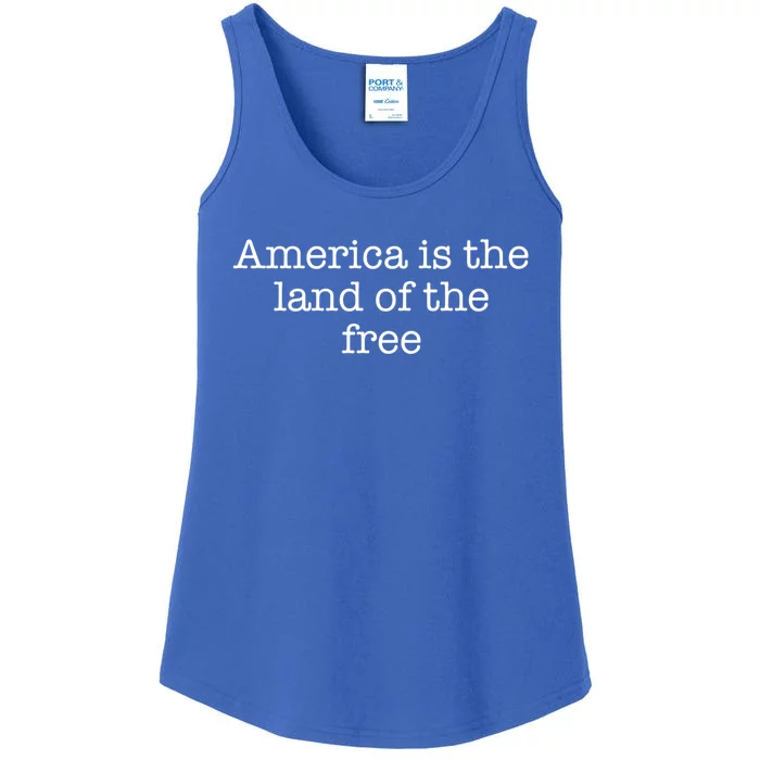 America Is The Land Of The Free Gift Ladies Essential Tank