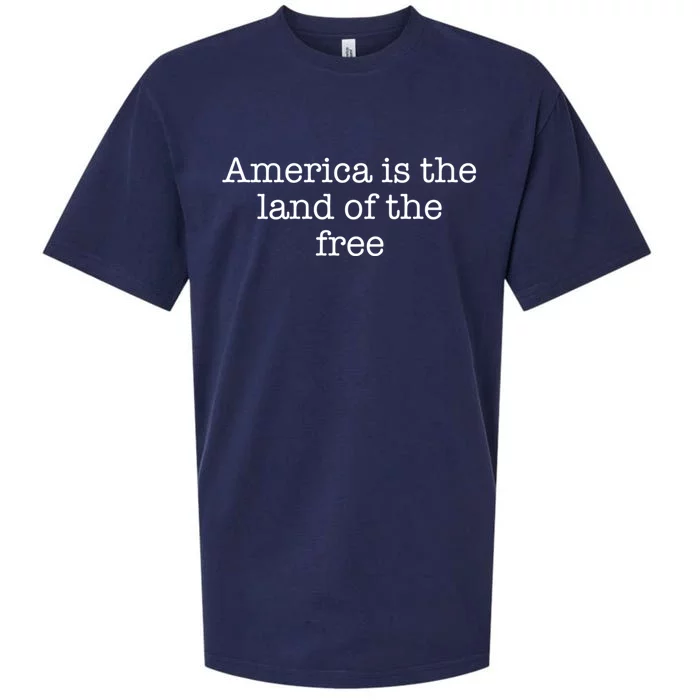 America Is The Land Of The Free Gift Sueded Cloud Jersey T-Shirt