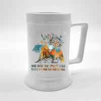 And Into The Forest I Go To Lose My Mind Camping Bear Beer Stein