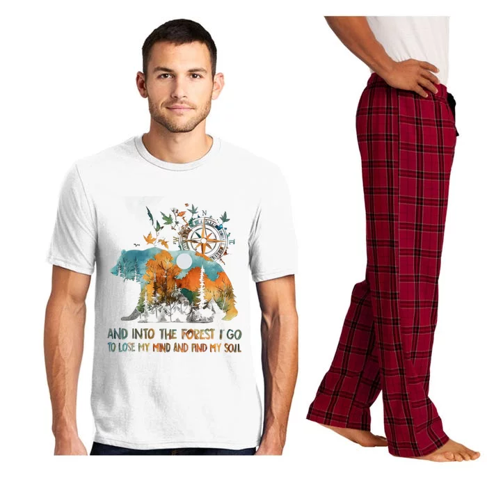 And Into The Forest I Go To Lose My Mind Camping Bear Pajama Set