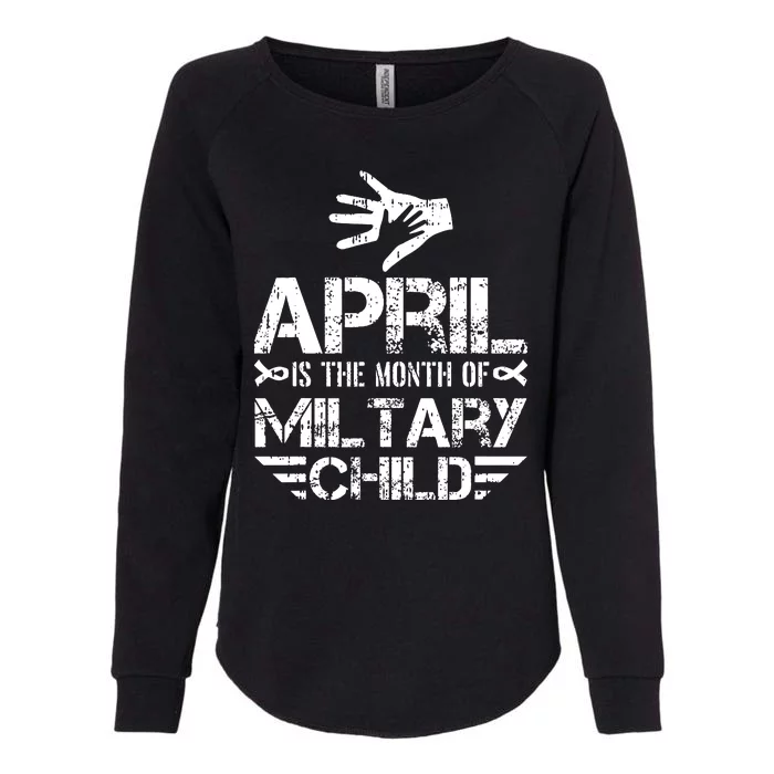 April Is The Month Of The Military Child Army Soldier Kids, Purple Up Womens California Wash Sweatshirt