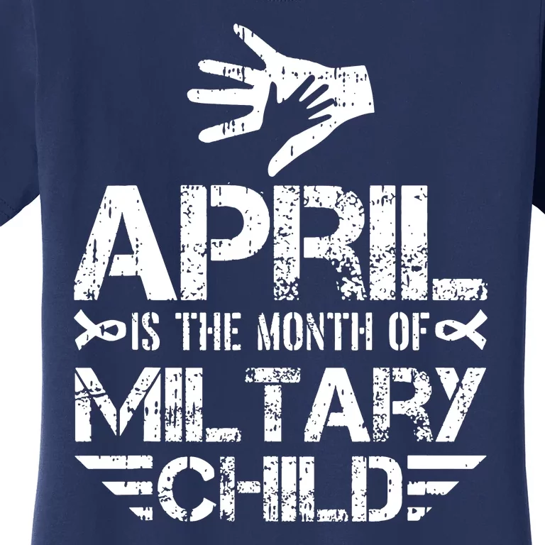 April Is The Month Of The Military Child Army Soldier Kids, Purple Up Women's T-Shirt