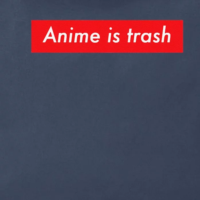 Anime Is Trash Graphic Sarcastic Meme For Gamers Zip Tote Bag