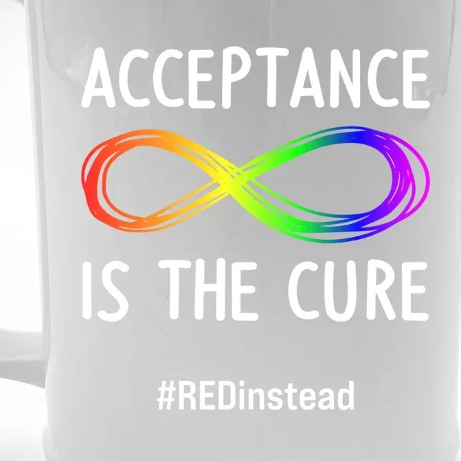 Acceptance Is The Cure Autismmeaningful Giftacceptance In April Gift Front & Back Beer Stein