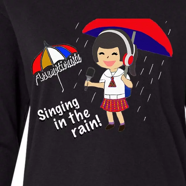 Assumptionista_Singing In The Rain! Womens Cotton Relaxed Long Sleeve T-Shirt