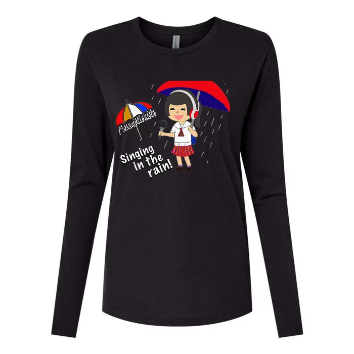 Assumptionista_Singing In The Rain! Womens Cotton Relaxed Long Sleeve T-Shirt