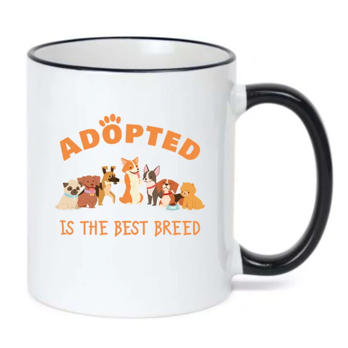 Adopted Is The Best Breed Dog Rescue Shelter & Adoption Black Color Changing Mug