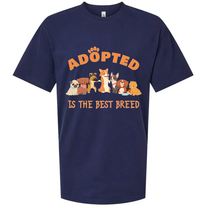 Adopted Is The Best Breed Dog Rescue Shelter & Adoption Sueded Cloud Jersey T-Shirt