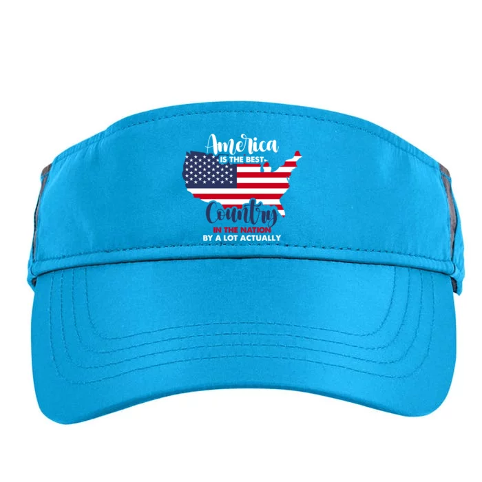 America Is The Best Country In The Nation Gift Adult Drive Performance Visor