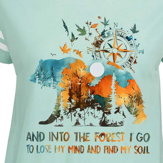 And Into The Forest I Go To Lose My Mind Camping Bear Enza Ladies Jersey Football T-Shirt