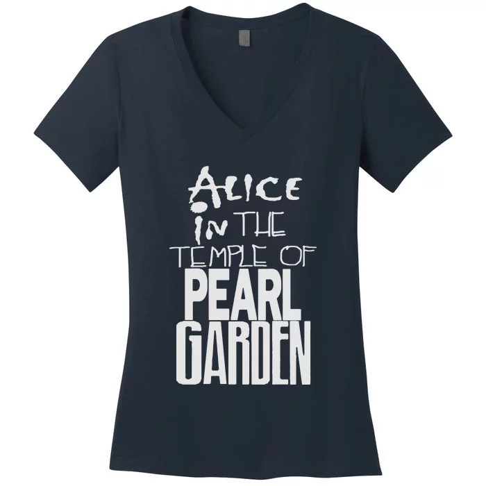 Alice In The Temple Of Pearl Garden Women's V-Neck T-Shirt