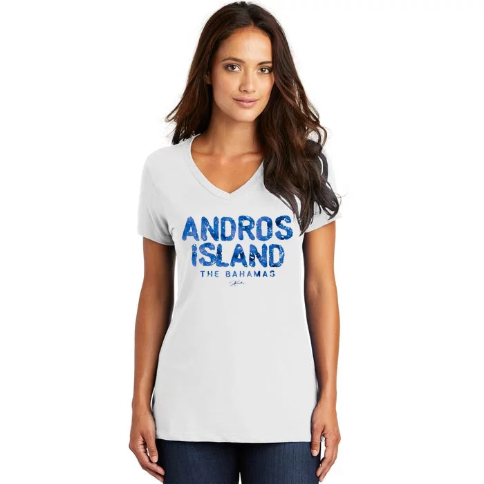 Andros Island The Bahamas Women's V-Neck T-Shirt