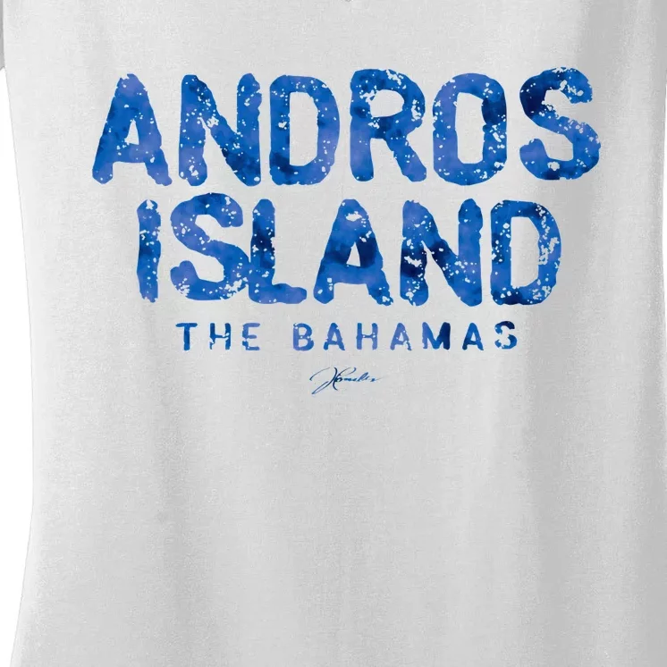 Andros Island The Bahamas Women's V-Neck T-Shirt