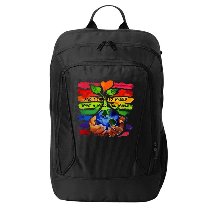 And I Think To Myself What A Wonderful World Earth Day City Backpack