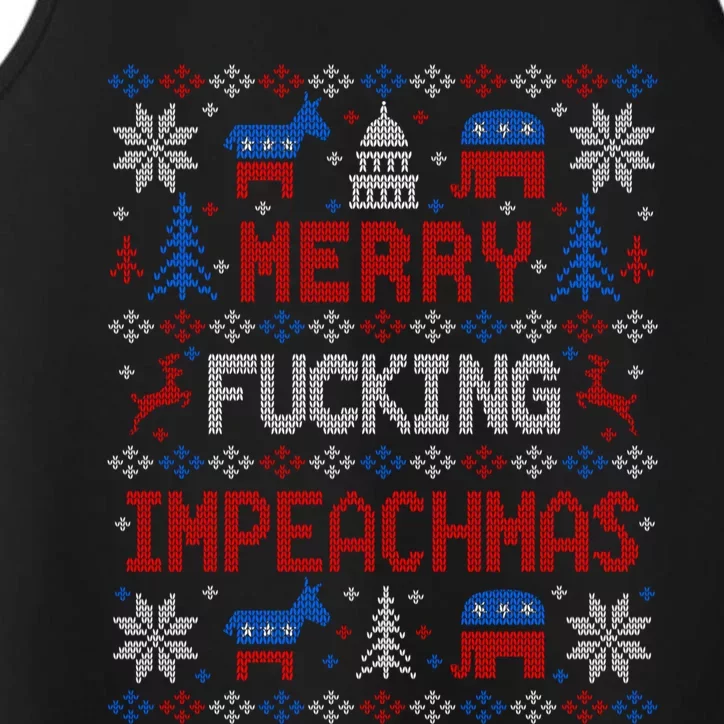 Antitrump Impeach Trump Ugly Christmas Party Gift Great Gift Performance Tank