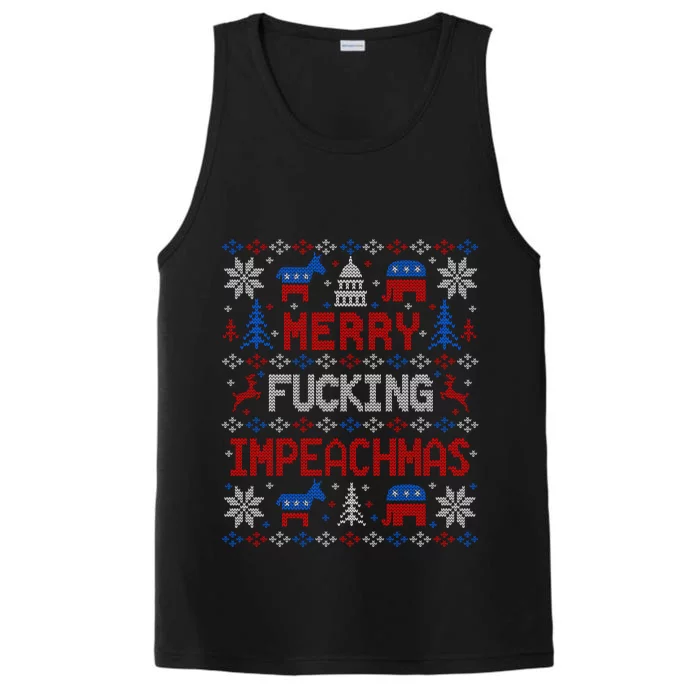 Antitrump Impeach Trump Ugly Christmas Party Gift Great Gift Performance Tank