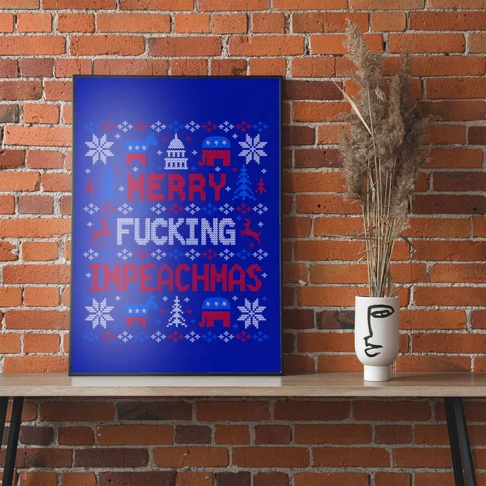 Antitrump Impeach Trump Ugly Christmas Party Gift Great Gift Poster