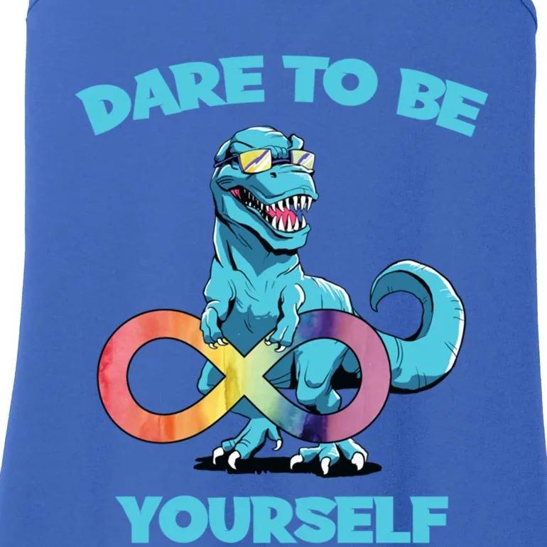 Autism Infinity Trex Dare To Be Yourself Gift Ladies Essential Tank