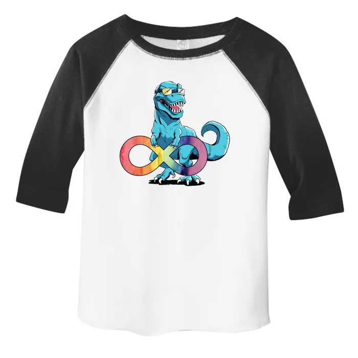 Autism Infinity Trex Dinosaur Gift Toddler Fine Jersey T-Shirt