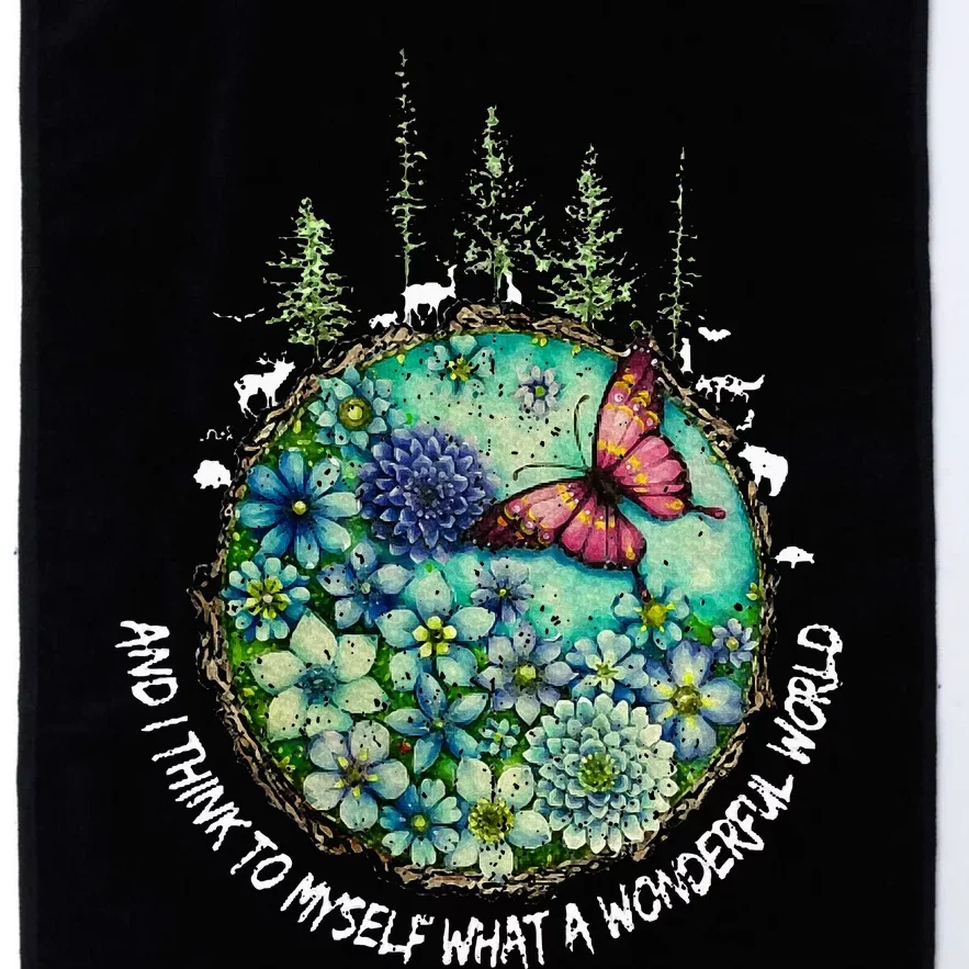 And I Think To Myself What A Wonderful World Hippie Peace Platinum Collection Golf Towel