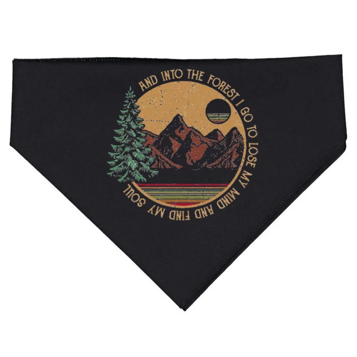 And Into The Forest I Go To Lose My Mind And Find My Soul USA-Made Doggie Bandana