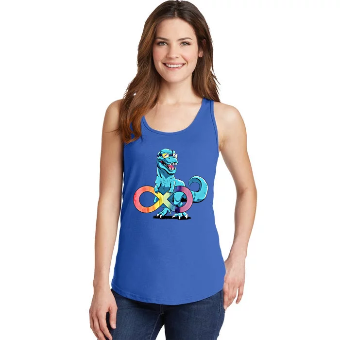 Autism Infinity Trex Dinosaur Funny Gift Ladies Essential Tank