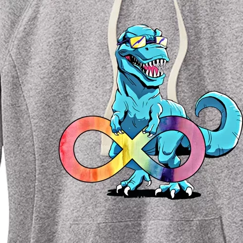 Autism Infinity Trex Dinosaur Funny Gift Women's Fleece Hoodie