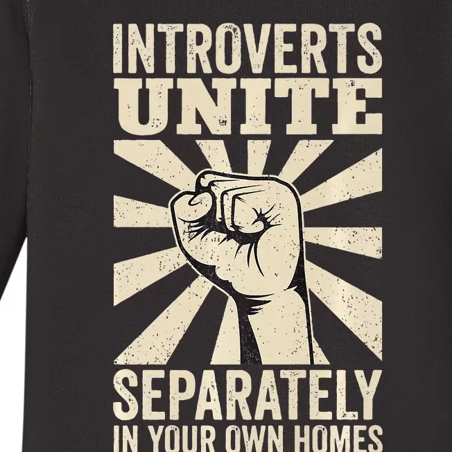 Antisocial Introverts Unite Separately In Your Own Homes Baby Long Sleeve Bodysuit