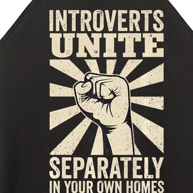 Antisocial Introverts Unite Separately In Your Own Homes Premium Women’s Perfect Tri Rocker Tank