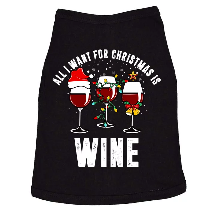 All I Want Christmas Is Wine Doggie Tank