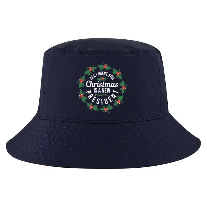 All I Want For Christmas Is A New President Gift Cool Comfort Performance Bucket Hat