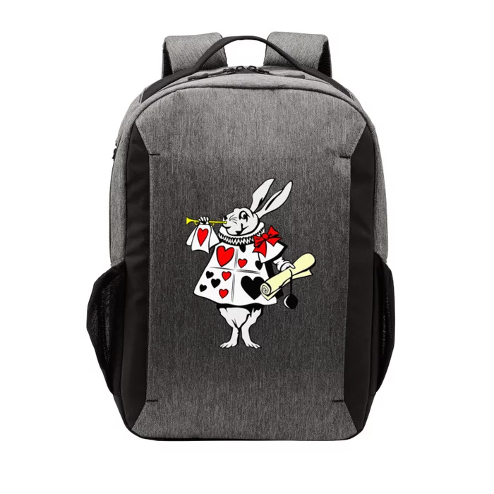 Alice in Wonderland Rabbit easter bunny playing music Vector Backpack