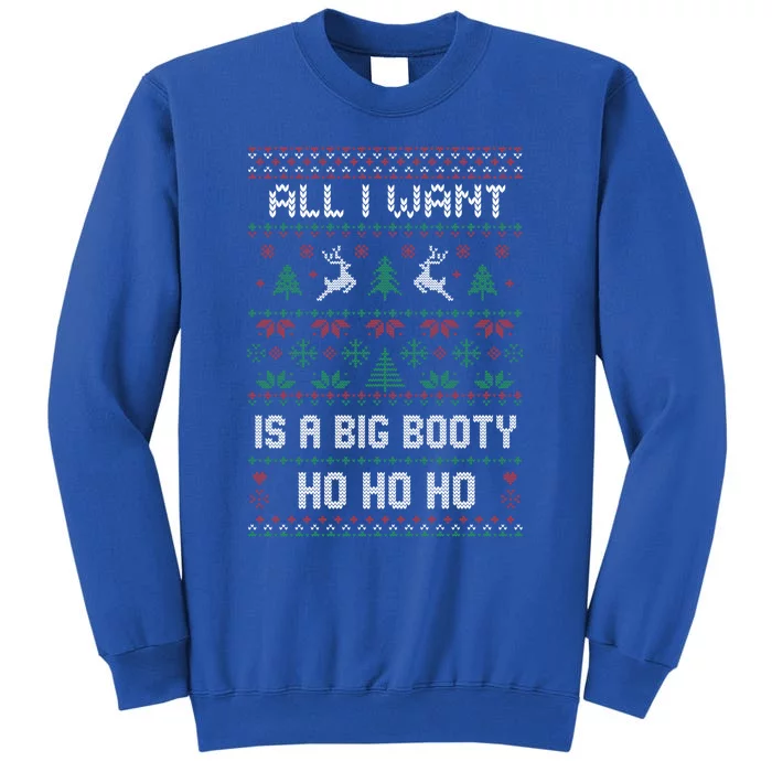 All I Want Is A Big Booty Ho For Christmas Gift Ugly Gift Tall Sweatshirt