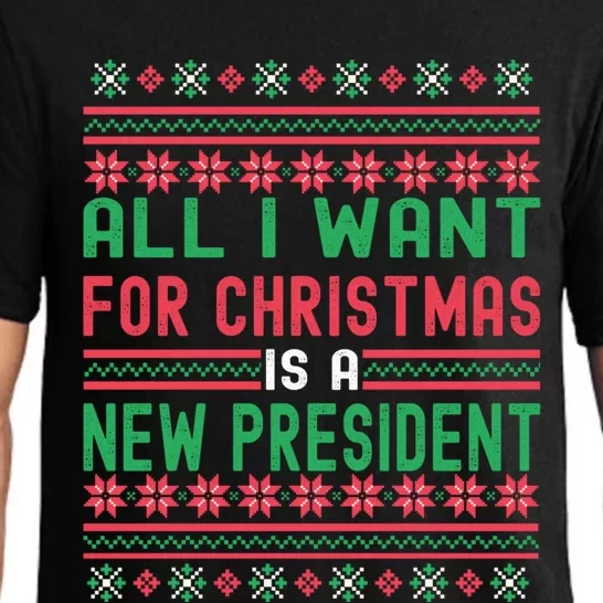 All I Want For Christmas Is A New President Xmas Sweater Cool Gift Pajama Set