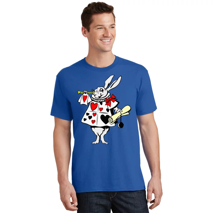 Alice In Wonderland Rabbit Easter Bunny Playing Music T-Shirt