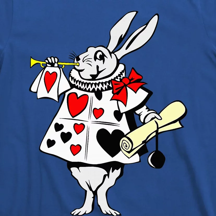 Alice In Wonderland Rabbit Easter Bunny Playing Music T-Shirt