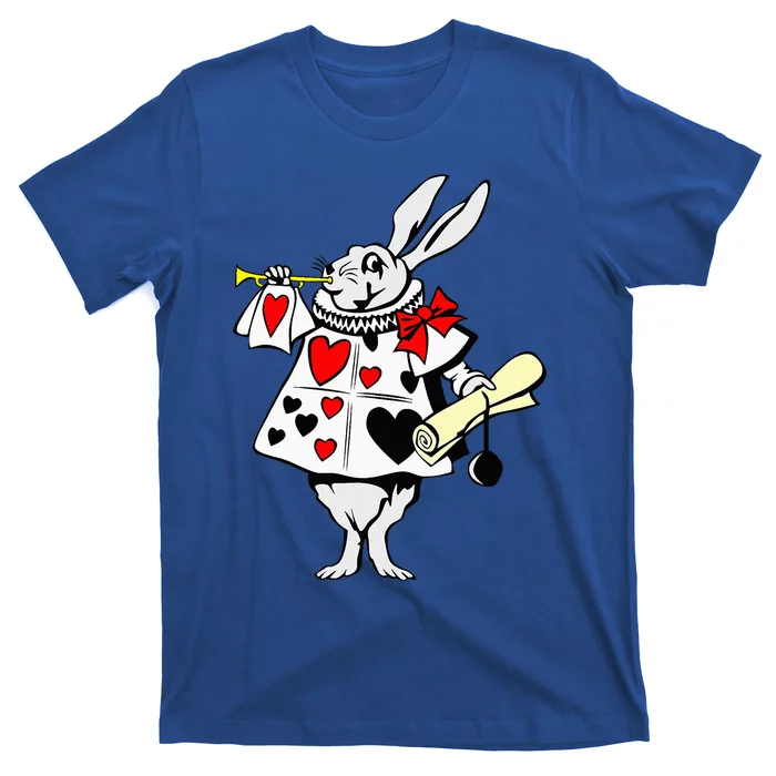 Alice In Wonderland Rabbit Easter Bunny Playing Music T-Shirt