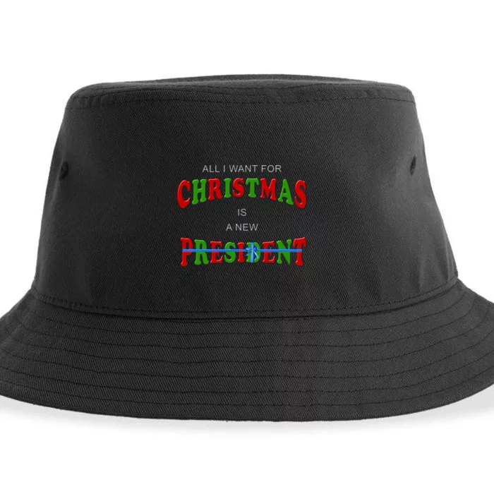 All I Want For Christmas Is A New President Sustainable Bucket Hat