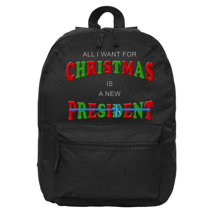 All I Want For Christmas Is A New President 16 in Basic Backpack