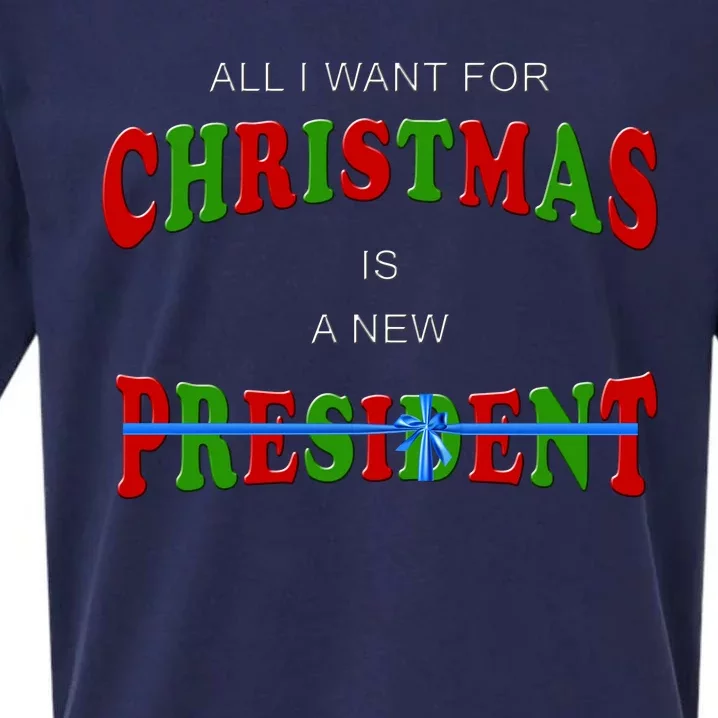 All I Want For Christmas Is A New President Sueded Cloud Jersey T-Shirt