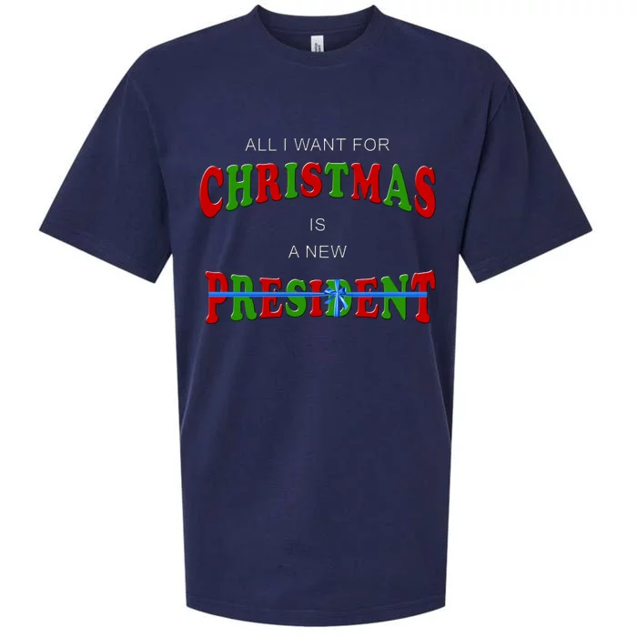 All I Want For Christmas Is A New President Sueded Cloud Jersey T-Shirt