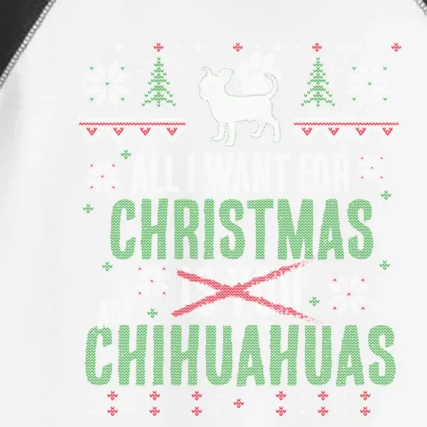 All I Want For Christmas Are Chihuahuas Gift Toddler Fine Jersey T-Shirt