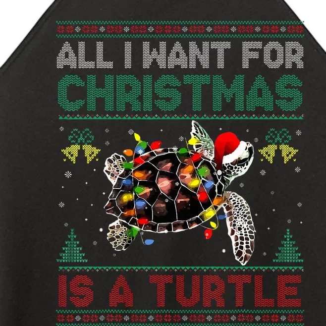 All I Want For Christmas Is A Sea Turtle Ugly Sweater Women’s Perfect Tri Rocker Tank