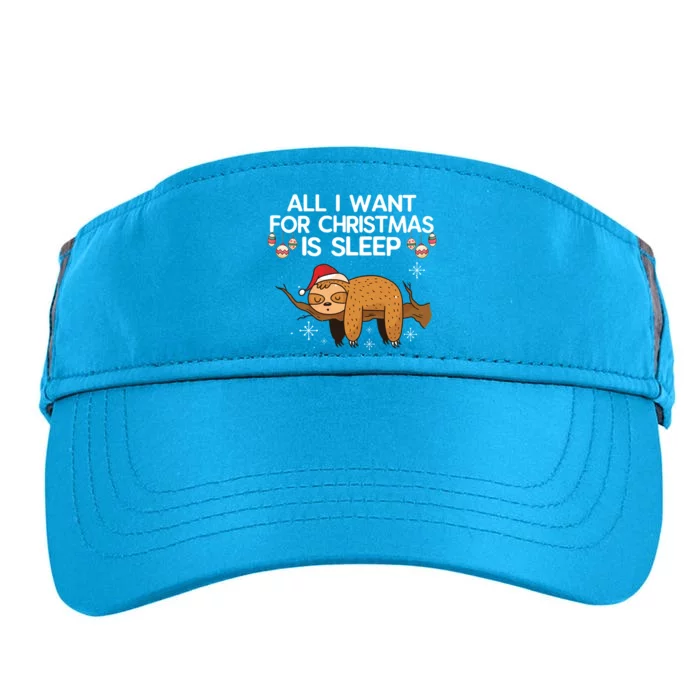 All I Want For Christmas Is Sleep Sloth Lazy Animal Costume Gift Adult Drive Performance Visor