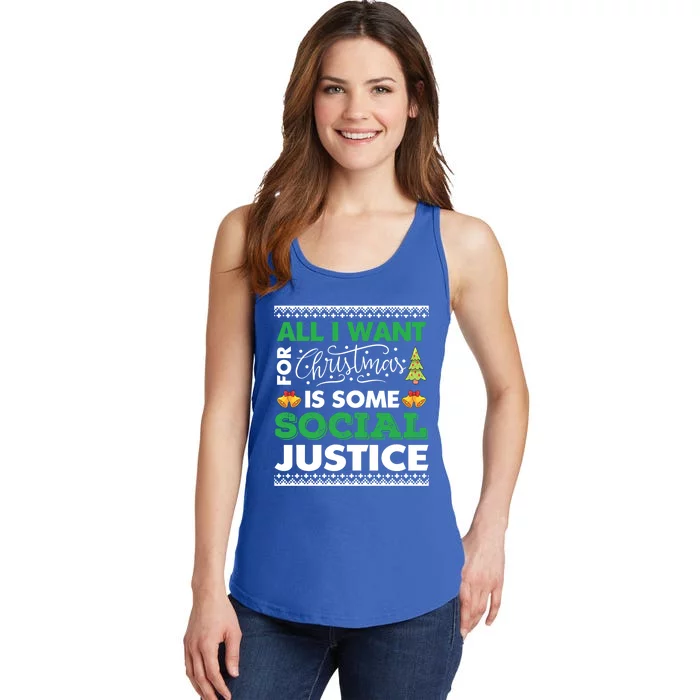 All I Want For Xmas Social Justice Cool Design Cute Gift Ladies Essential Tank