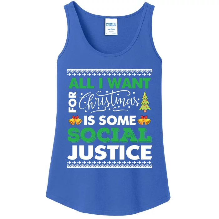 All I Want For Xmas Social Justice Cool Design Cute Gift Ladies Essential Tank