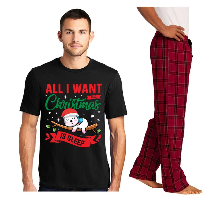 All I Want For Christmas Is Sleep Funny Napping Unicorn Gift Pajama Set