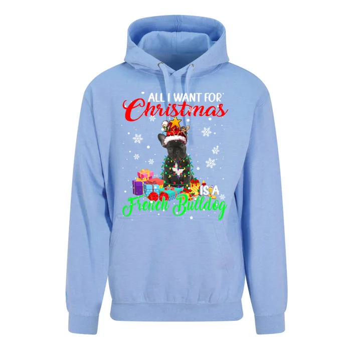 All I Want For Christmas Is A French Bulldog Santa Reindeer Great Gift Unisex Surf Hoodie